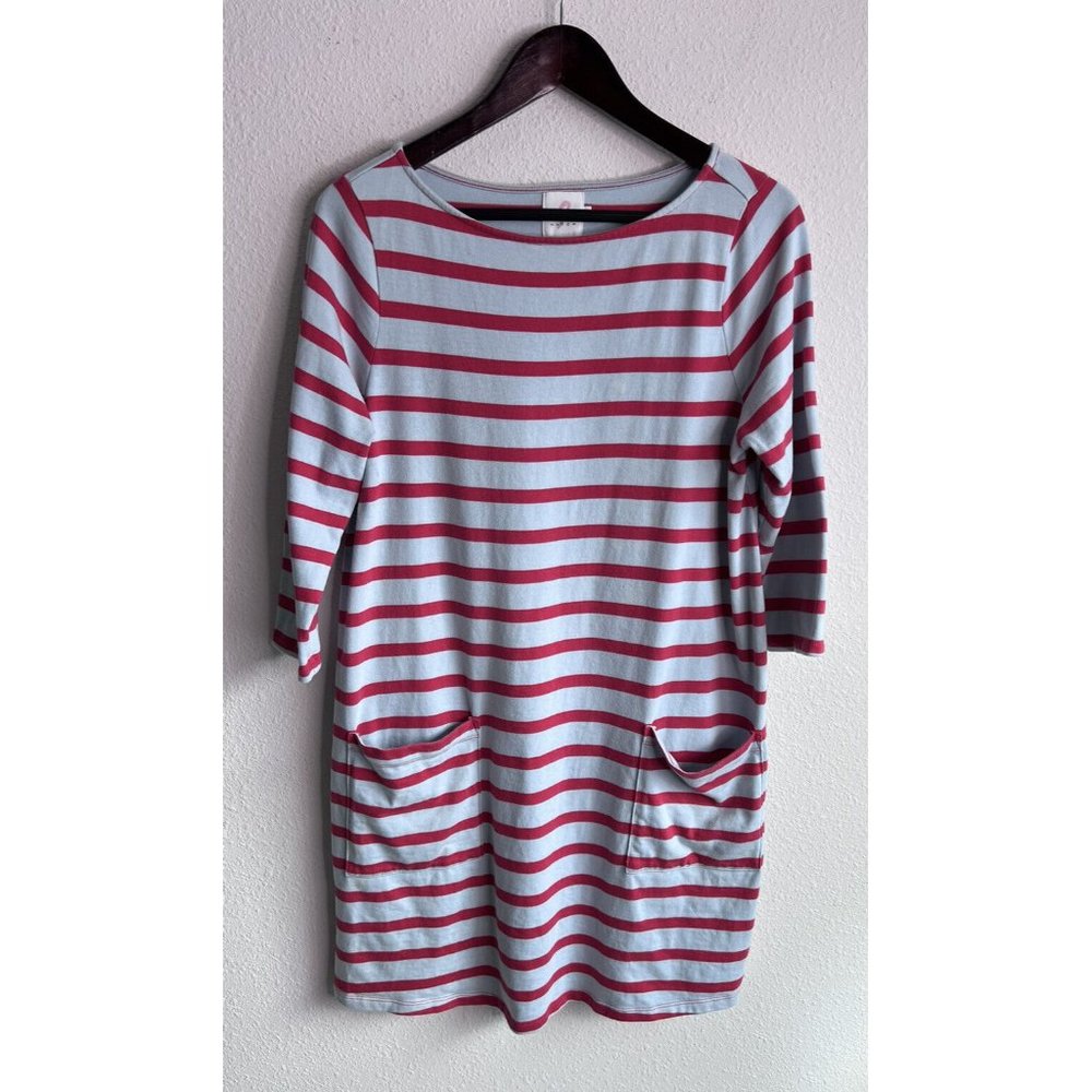 Nines by Hatch Blue Stripe Cotton Dress with Pockets (Size M) SALE!